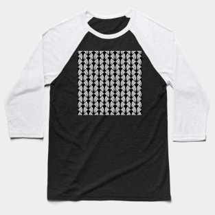 Art Deco Pattern No 77 - Black - Minimalist Vintage Pattern Baseball T-Shirt